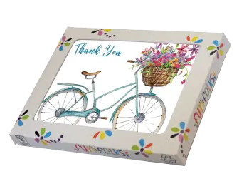 Bike Bouquet Thank You Boxed Set of 8