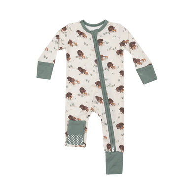 Bison Family Two Way Zipper Romper