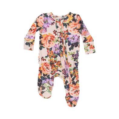 Autumn Rose Two Way Ruffle Zipper Footie