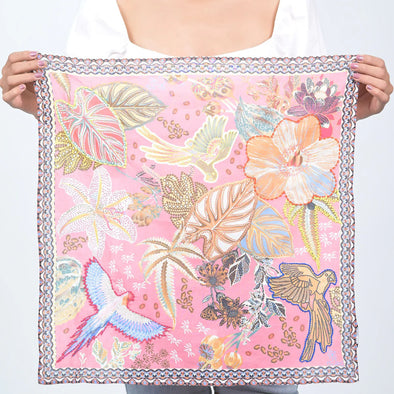 Amazon Forest Bandana in Flamingo