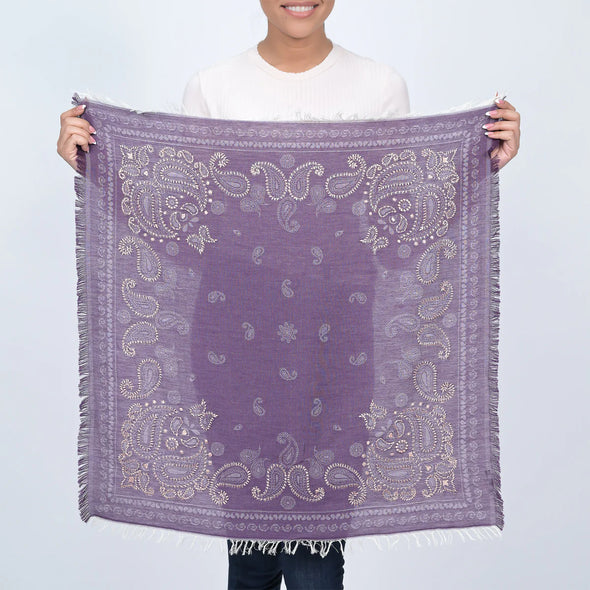 Timeless Love Paisley Bandana in Purple