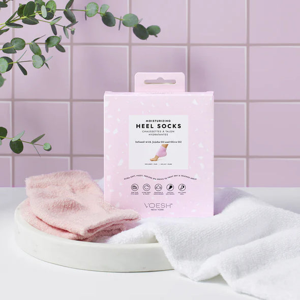 Moisturizing Heel Socks in Pink