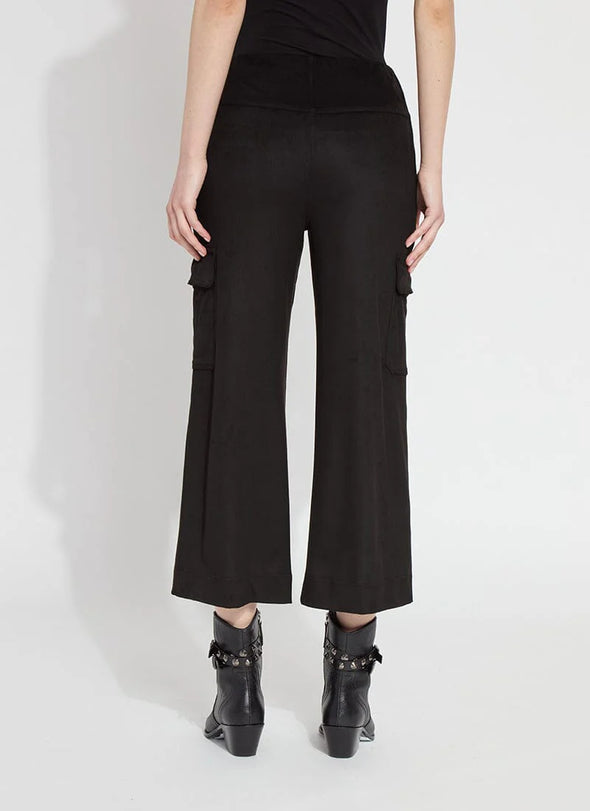 Anita Hi Waist Cropped Cargo in Black