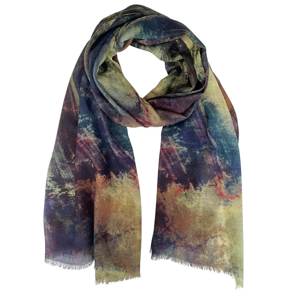 Zuri Scarf in Brown/Blue