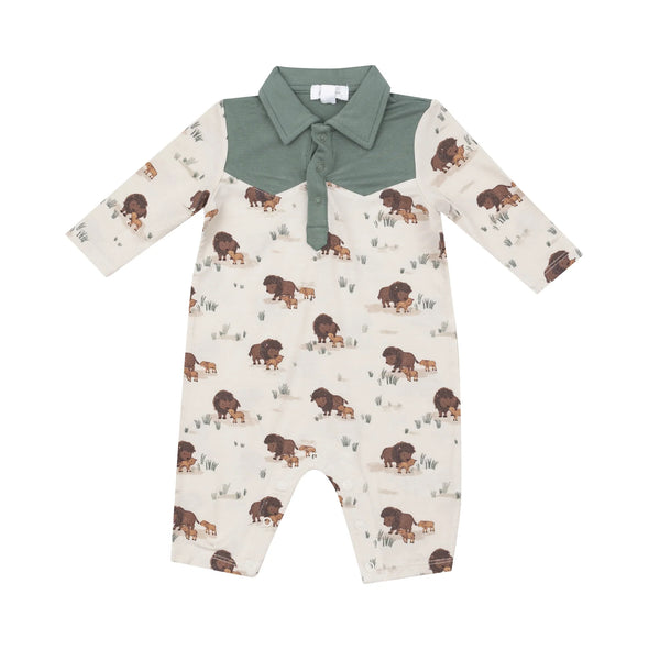 Bison Cowboy Romper