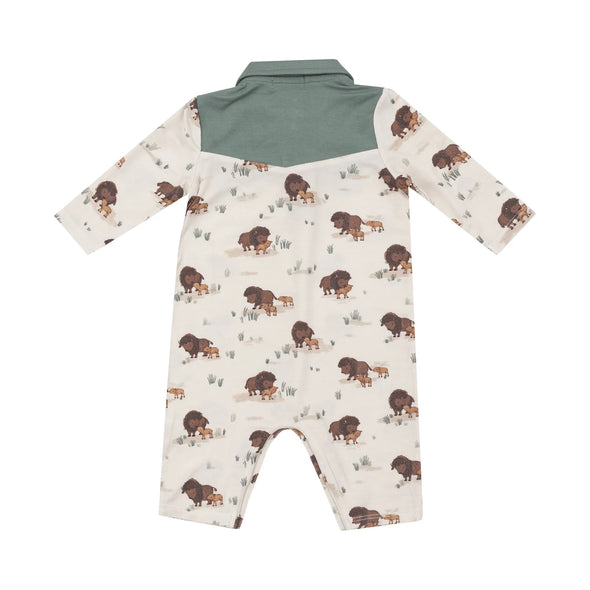 Bison Cowboy Romper