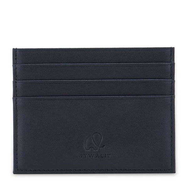 RFID Double Sided CC Holder in Nappa Black