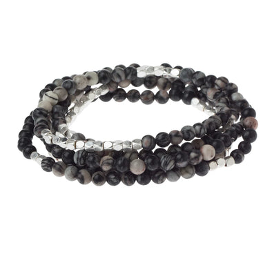 Stone Wrap Black Network Agate - Stone of Inner Stability