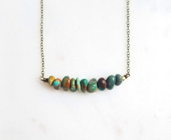 Turquoise Bar Necklace