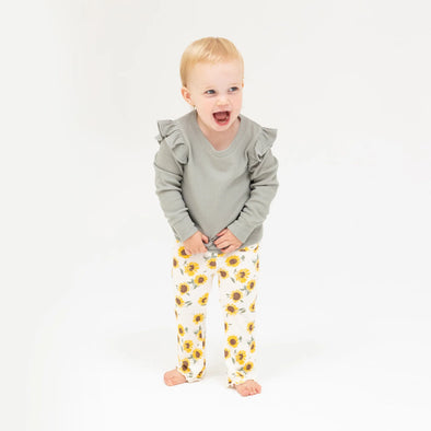 Waffle Shirt & Pant Set in Sunflowers