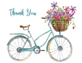 Bike Bouquet Thank You Boxed Set of 8