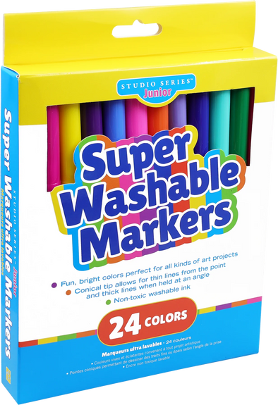 Super Washable Markers (Set of 24 Colors)