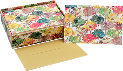 Autumn Leaves Boxed Cards Set of 14