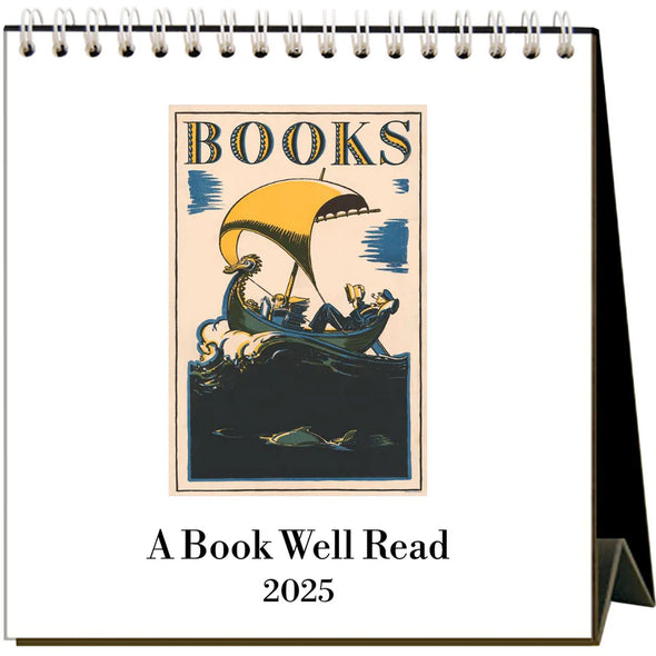 2025 A Book Well Read Easel Desk Calendar