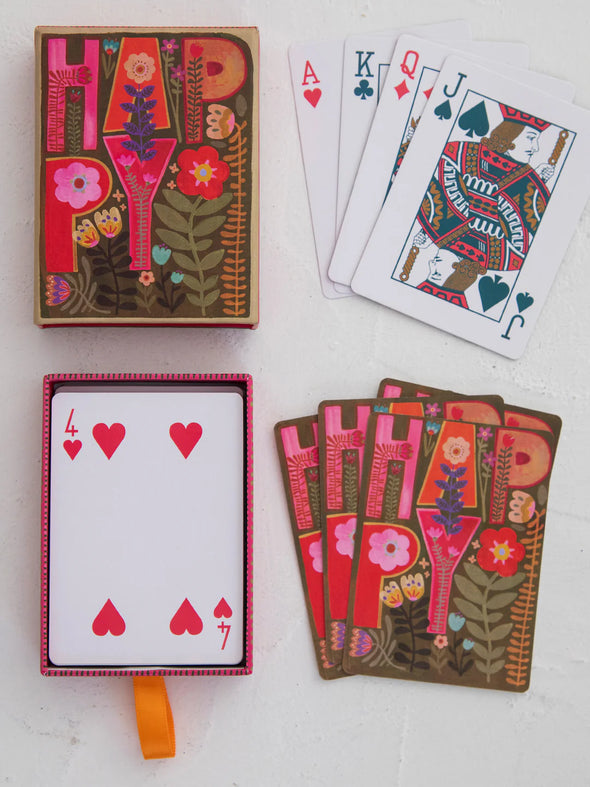 Deck of Playing Cards in Happy