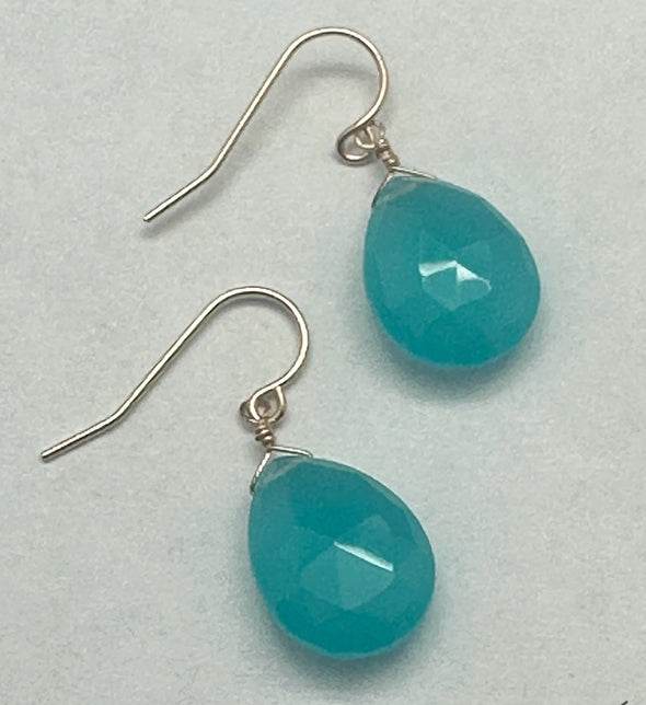 Ocean Blue Chalcedony Earrings