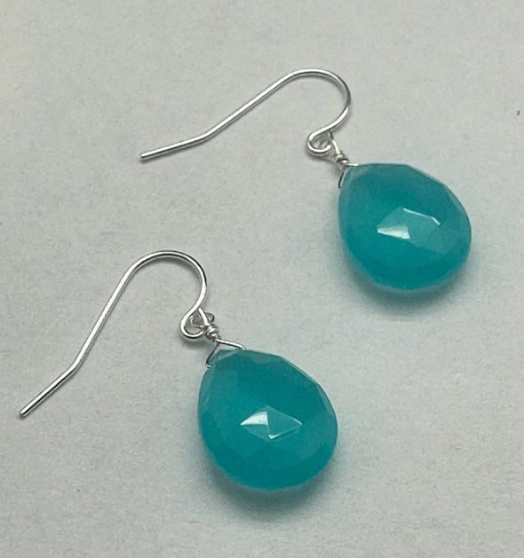 Ocean Blue Chalcedony Earrings