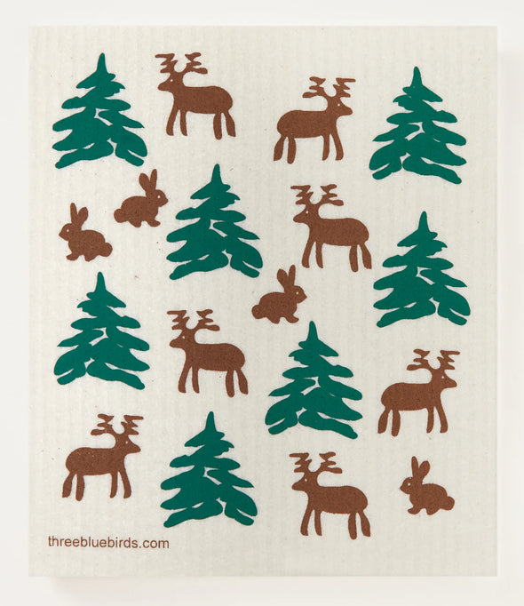 Forest Friends Swedish Dishcloth