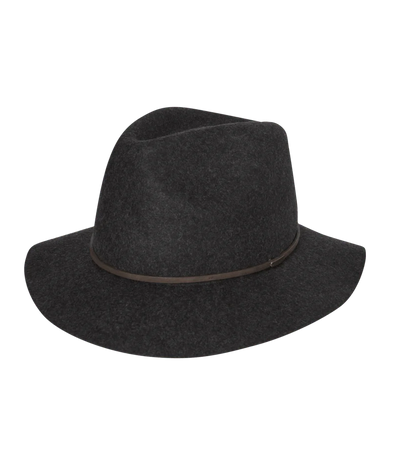 Men's Rajah Mid Brim Fedora in Char Marle