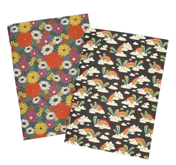 Flowers & Rainbow Journals Set of 2