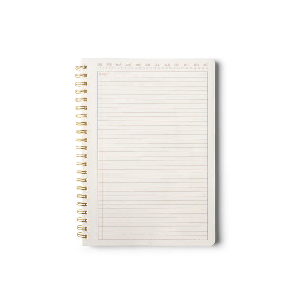 Textured Paper Twin Wire Notebook - Large Terracotta