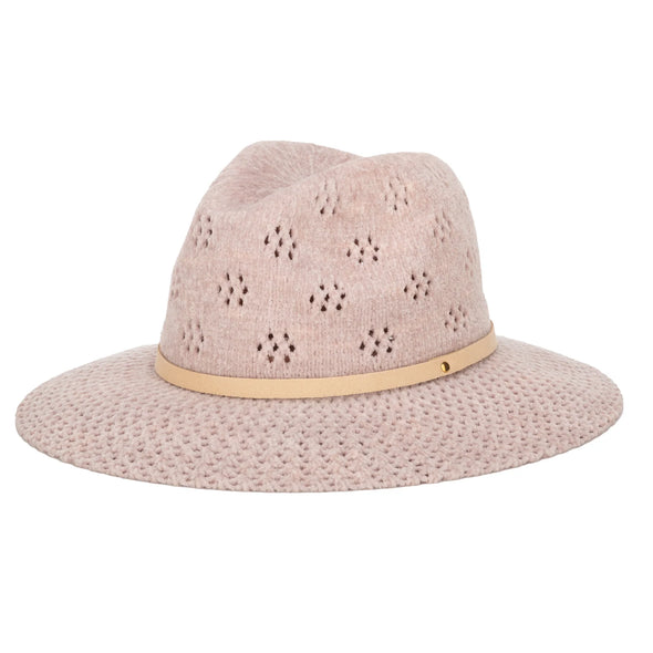 Walnut Grove Chenille Fedora in Blush