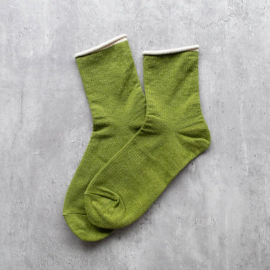 Roll Up Olive Socks