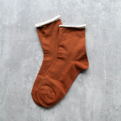 Roll Up Rust Socks