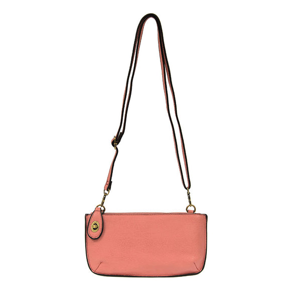 Mini Crossbody Wristlet Clutch in Taffy Pink