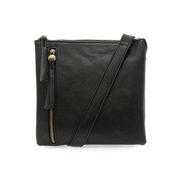 Dawn Multi Pocket Compact Crossbody Bag in Black