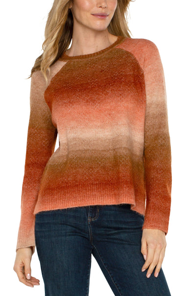 Orange Ombre Raglan Sweater