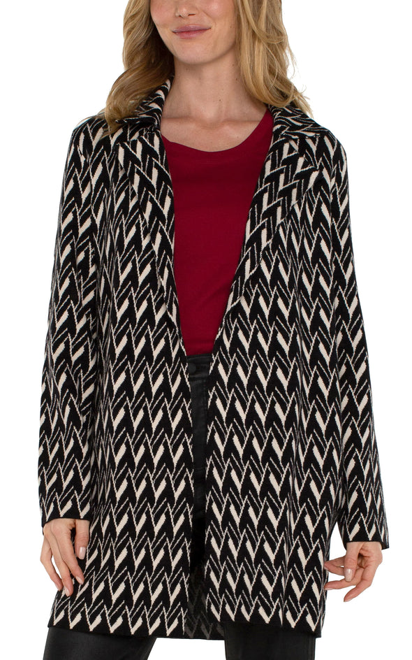 Chevron Sweater Coatigan