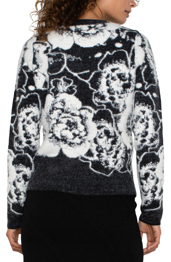 Black & White Floral Sweater