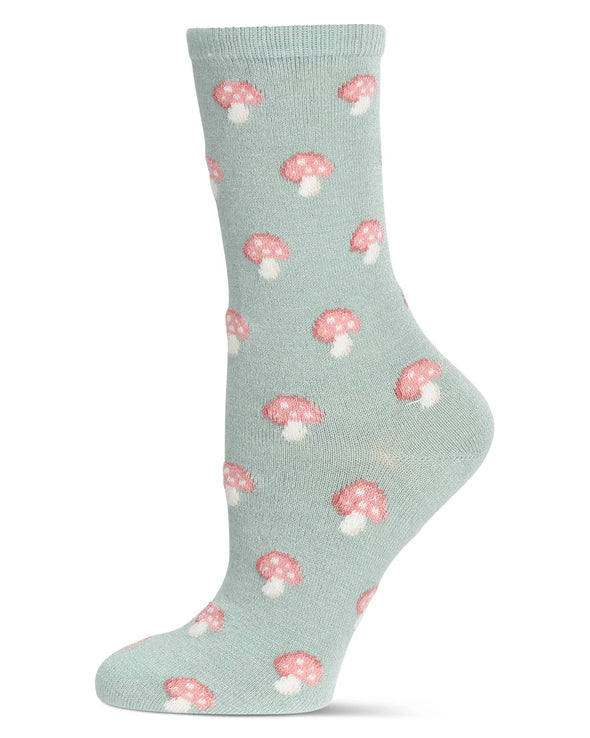 Cashmere Mushroom Socks in Sage Green