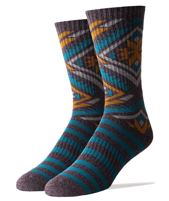 Men's Blue Peak Crew Socks