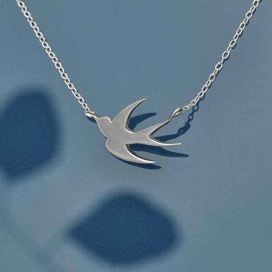 Sterling Silver Swallow Necklace