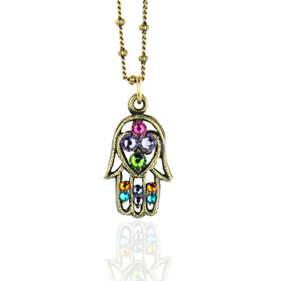 Imani Crystal Hamsa Necklace