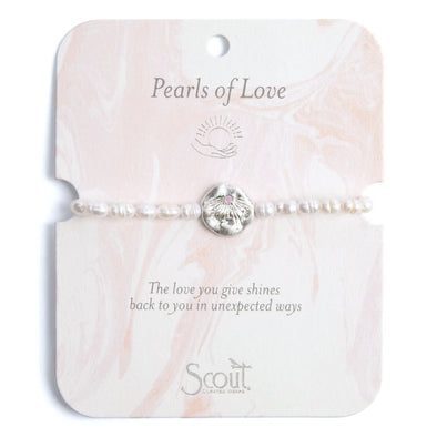 Pearl Affirmation Bracelet - Love/Silver