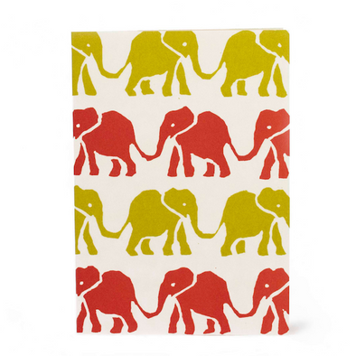 Red & Yellow Elephants Cards Set of 10