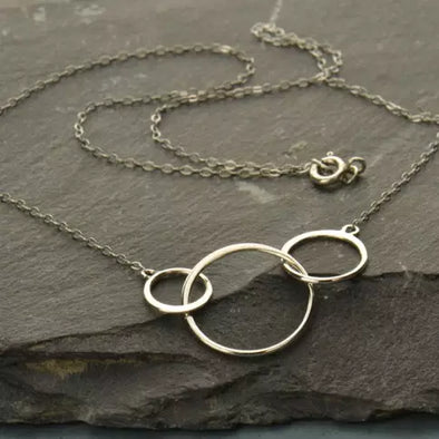 Sterling Silver Necklace With Three Circles