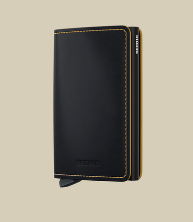 Slimwallet in Matte Black & Ochre