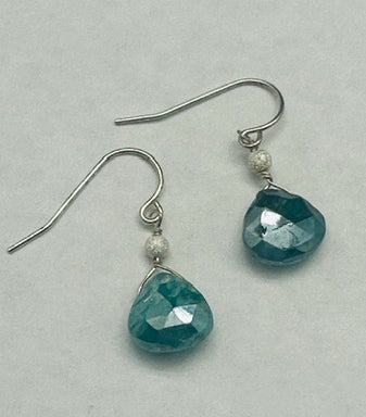 Green Moonstone Briolette Earrings