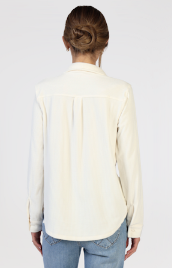 Weekender Rib Shirt in Ivory