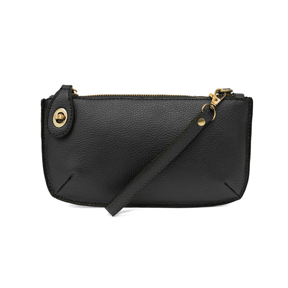 Mini Crossbody Wristlet Clutch in Black