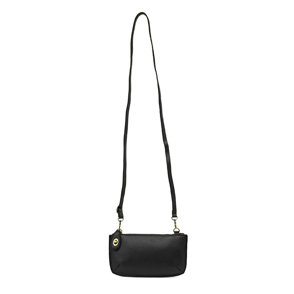 Mini Crossbody Wristlet Clutch in Black