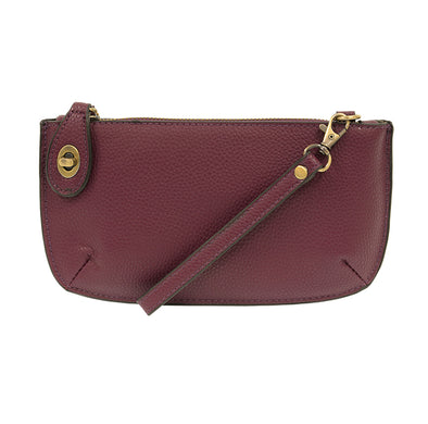 Mini Crossbody Wristlet Clutch in Plum