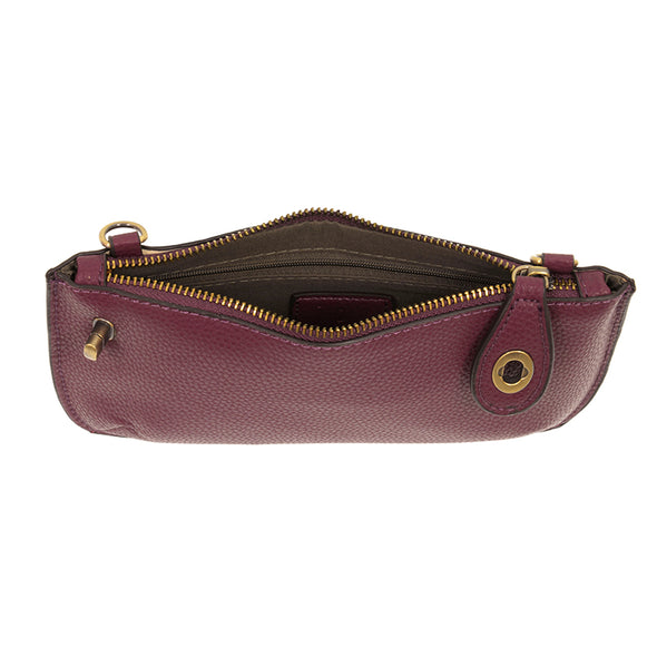 Mini Crossbody Wristlet Clutch in Plum