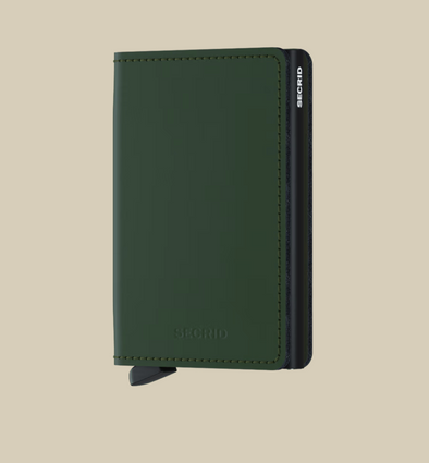 Slimwallet in Matte Green & Black