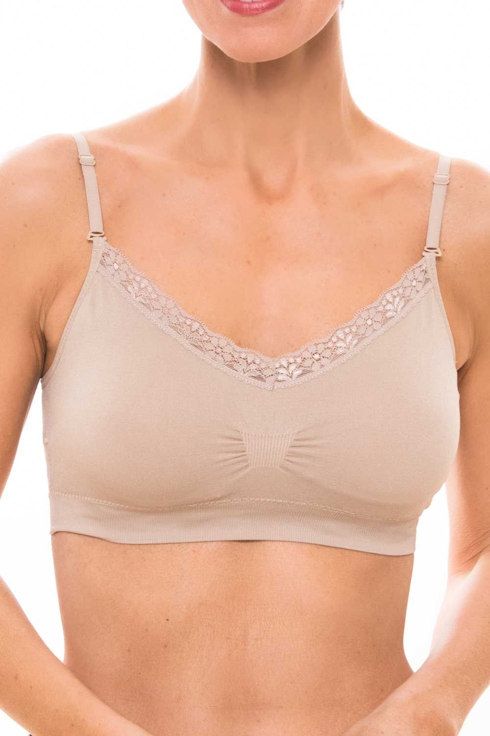 Coobie Sports Bra T-Shirt Seamless Bra for Women Mastectomy Bras Wire-Free  Adjustable Straps Bras (Orange,One Size)