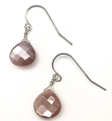 Chocolate Moonstone Earrings